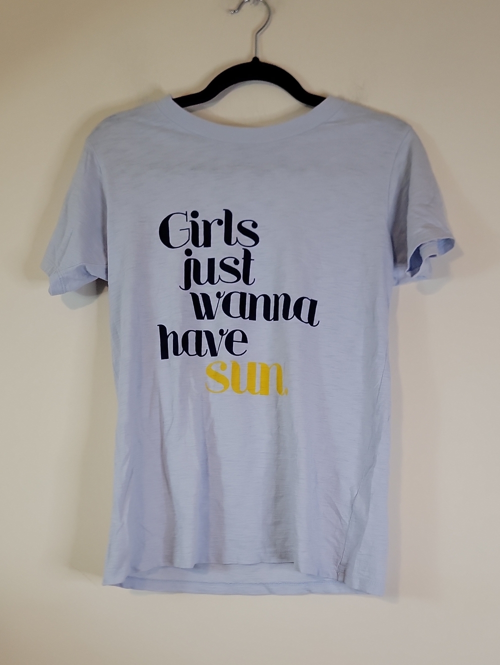 J. Crew Light Blue Tee with Olive Logo